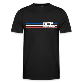 Camping-Bus flagge nationale de france - Männer Funktions-T-Shirt - Schwarz - Vorne - AI Model Male 178 dark (178cm)