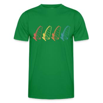 windsurf windsurfing - T-shirt sport Homme - vert - Devant - AI Model Male 178 dark (178cm)