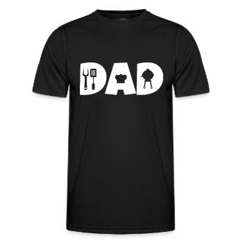 grill dad for Grill Papa Barbecue - Männer Funktions-T-Shirt - Schwarz - Vorne - AI Model Male 178 dark (178cm)