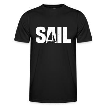 Segelboot Sailing Sailing Sail Segelboot - Männer Funktions-T-Shirt - Schwarz - Vorne - AI Model Male 178 dark (178cm)