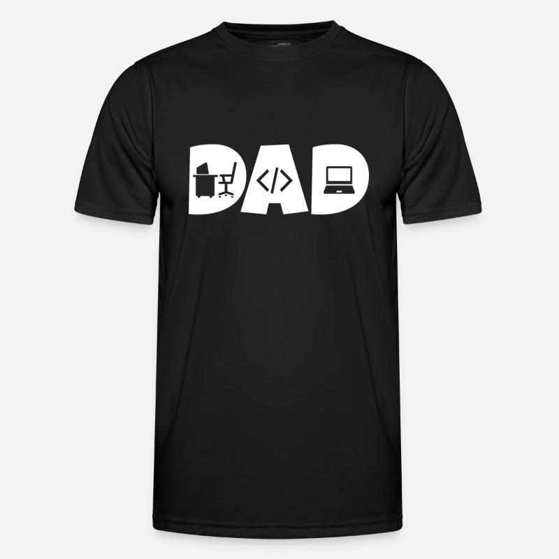 papa programmeur codeur papa développeur - T-shirt sport Homme - noir