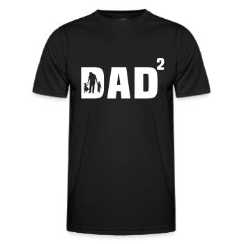Papa Sohn und Tochter Geschenk Papa Sohn und Tochter - Männer Funktions-T-Shirt - Schwarz - Vorne - AI Model Male 178 dark (178cm)