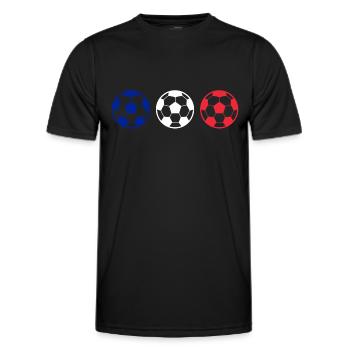 Fußballflagge von Frankreich Fußballfan - Männer Funktions-T-Shirt - Schwarz - Vorne - AI Model Male 178 dark (178cm)
