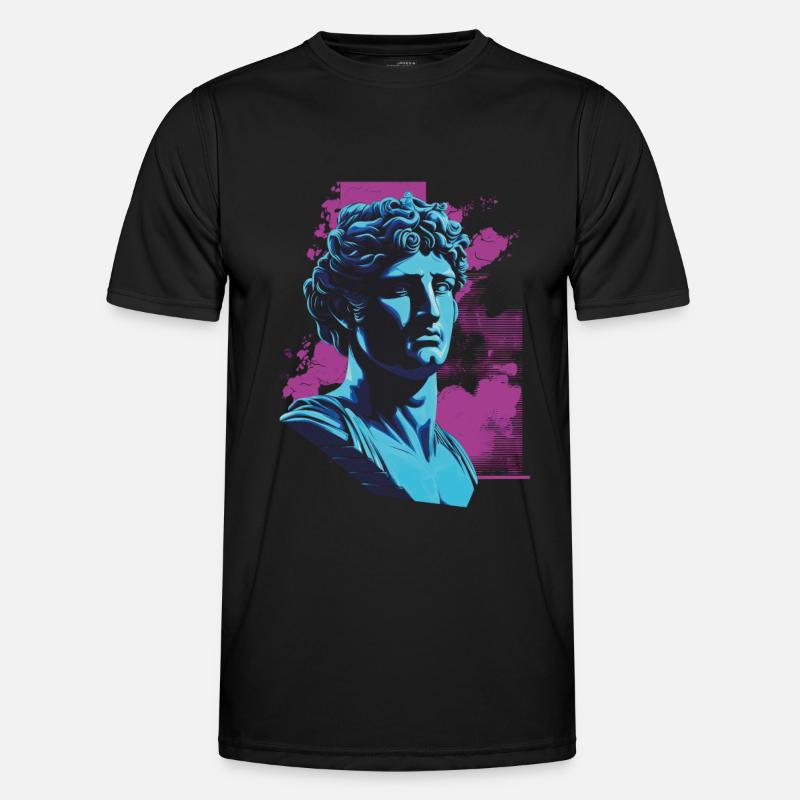 80 ' s statue grecque classique Synthwave T-shirt sport Homme