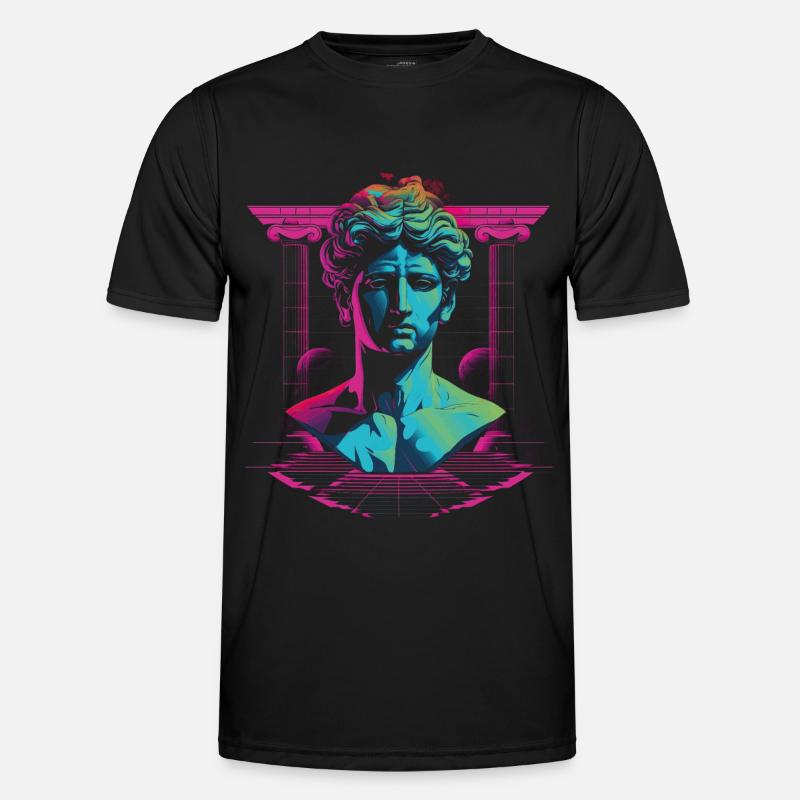 80 ' s statue grecque classique Synthwave T-shirt sport Homme