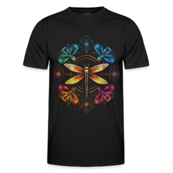 Mandala Chakra Spirituel Hindouisme Spiritualité - T-shirt sport Homme - noir - Devant - AI Model Male 178 dark (178cm)