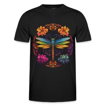 Mandala Chakra Spirituel Hindouisme Spiritualité - T-shirt sport Homme - noir - Devant - AI Model Male 178 dark (178cm)
