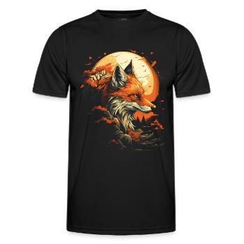Fantay Fox Renard magique - T-shirt sport Homme - noir - Devant - AI Model Male 178 dark (178cm)
