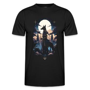Anubis God Gaming Égyptien - T-shirt sport Homme - noir - Devant - AI Model Male 178 dark (178cm)