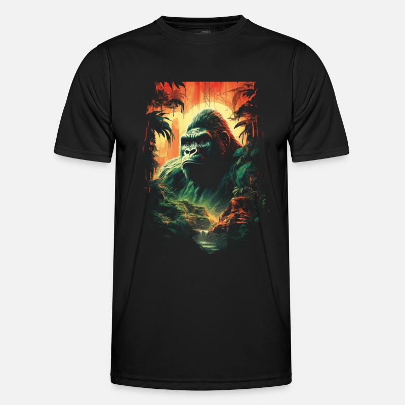 Gorilla, Wilderness, Primate, Nature, Monkey Men's Functional T-Shirt