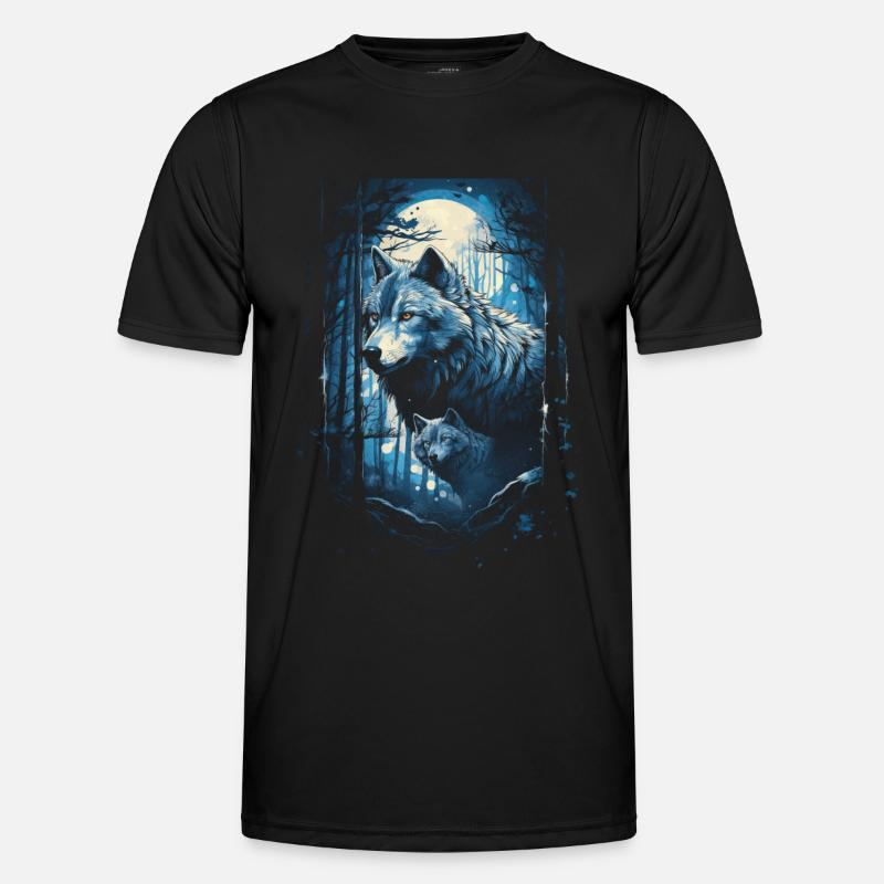Fantasy Wolf Magic Pack Mysterious - Men's Functional T-Shirt - black