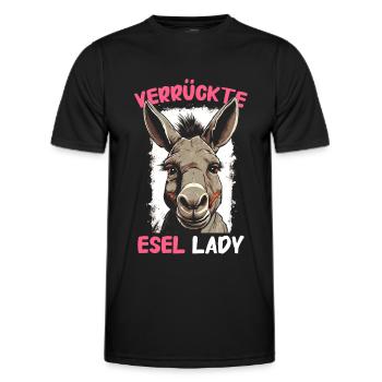 Esel Eselchen Maultier Muli - Männer Funktions-T-Shirt - Schwarz - Vorne - AI Model Male 178 dark (178cm)
