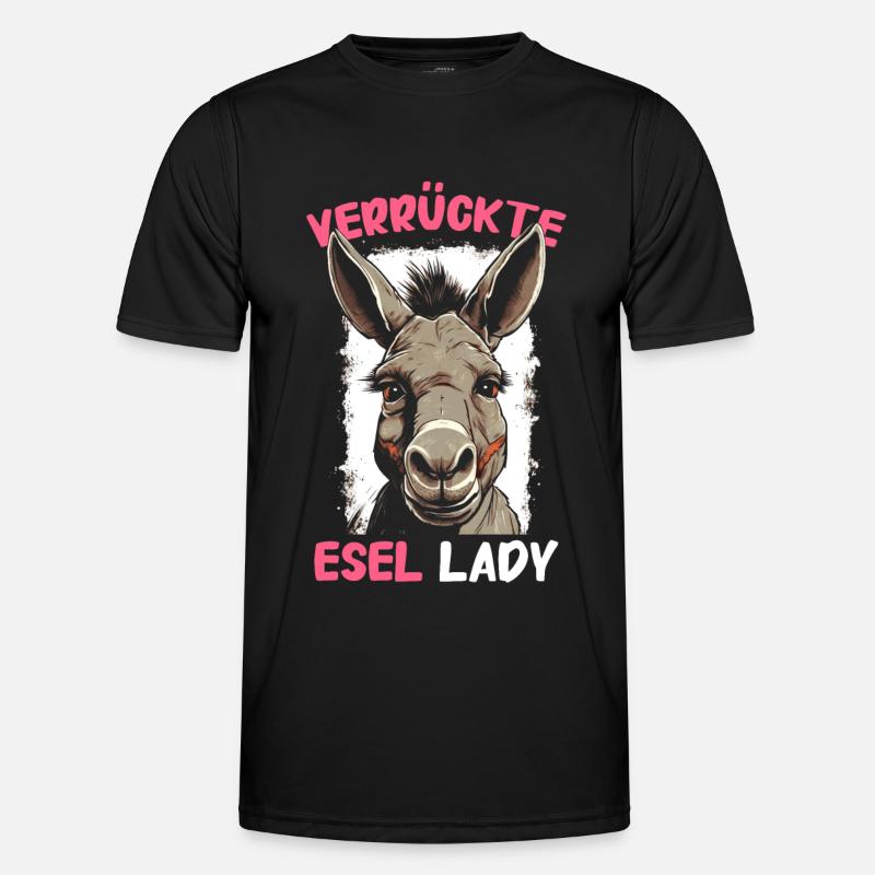 Esel Eselchen Maultier Muli - Männer Funktions-T-Shirt - Schwarz