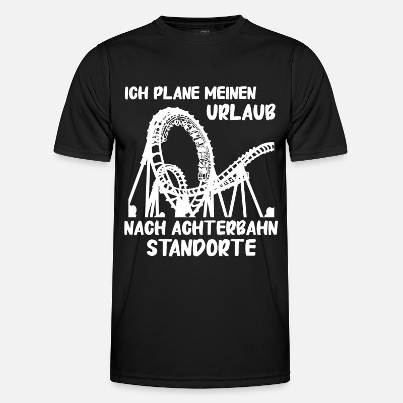 Achterbahn Freizeitpark Roller Coaster - Männer Funktions-T-Shirt - Schwarz