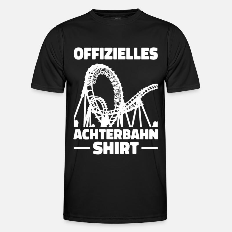 Achterbahn Freizeitpark Roller Coaster - Männer Funktions-T-Shirt - Schwarz
