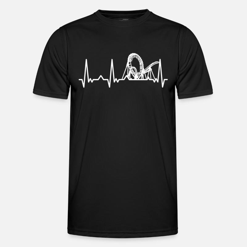 Achterbahn Freizeitpark Roller Coaster - Männer Funktions-T-Shirt - Schwarz