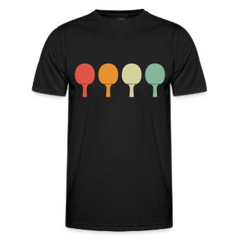 Table Tennis Ping Pong Table Tennis Player - Men's Functional T-Shirt - black - Front - AI Model Male 178 dark (178cm)