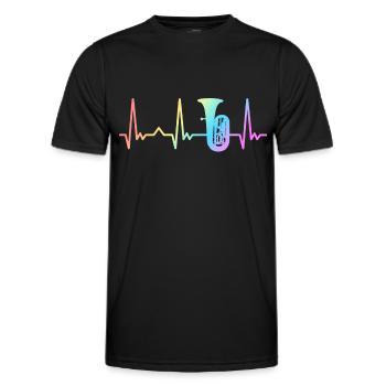 Tuba Tuba Player - T-shirt sport Homme - noir - Devant - AI Model Male 178 dark (178cm)