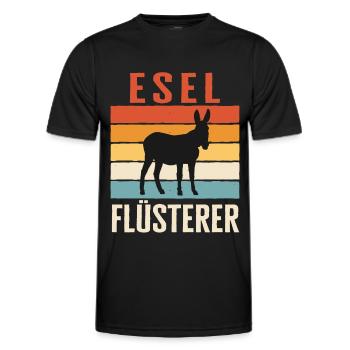 Esel Eselchen Maultier Muli - Männer Funktions-T-Shirt - Schwarz - Vorne - AI Model Male 178 dark (178cm)