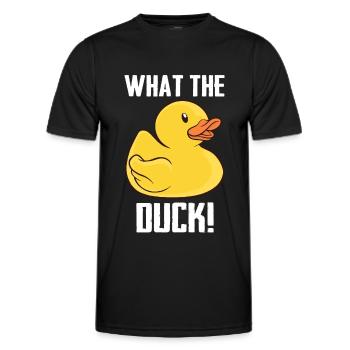 Rubber Ducks Bathroom Yellow Duck - Men's Functional T-Shirt - black - Front - AI Model Male 178 dark (178cm)