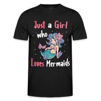 Mermaid Fable Mermaids Fairy Tale - Men's Functional T-Shirt - black - Front - AI Model Male 178 dark (178cm)