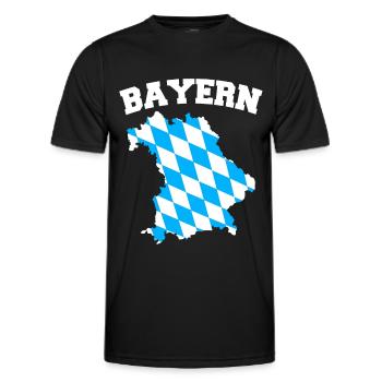 Land libre de Bavière Bavière - T-shirt sport Homme - noir - Devant - AI Model Male 178 dark (178cm)