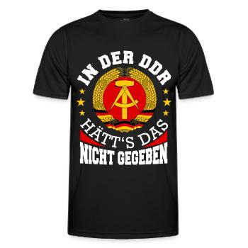 Ostdeutschland Osten Ossi DDR Heimat Ostblock - Männer Funktions-T-Shirt - Schwarz - Vorne - AI Model Male 178 dark (178cm)