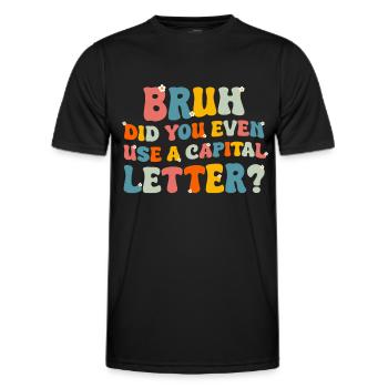 Teacher School Teacher Teacher Teacher - Men's Functional T-Shirt - black - Front - AI Model Male 178 dark (178cm)