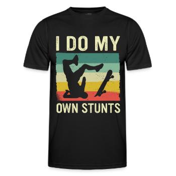 Skateboarding Skater Skateboard Skateboarder - Men's Functional T-Shirt - black - Front - AI Model Male 178 dark (178cm)