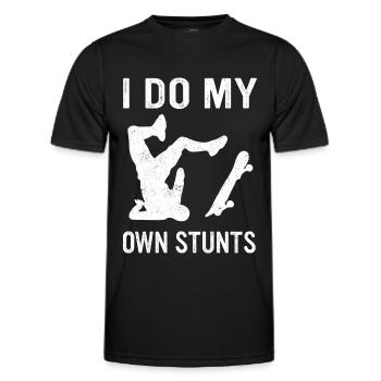 Skateboarding Skater Skateboard Skateboarder - Men's Functional T-Shirt - black - Front - AI Model Male 178 dark (178cm)