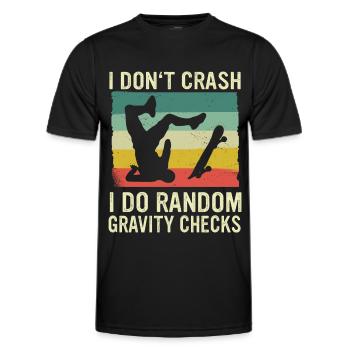 Skateboarding Skater Skateboard Skateboarder - Men's Functional T-Shirt - black - Front - AI Model Male 178 dark (178cm)