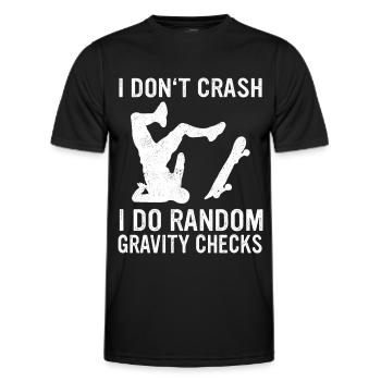 Skateboarding Skater Skateboard Skateboarder - Men's Functional T-Shirt - black - Front - AI Model Male 178 dark (178cm)