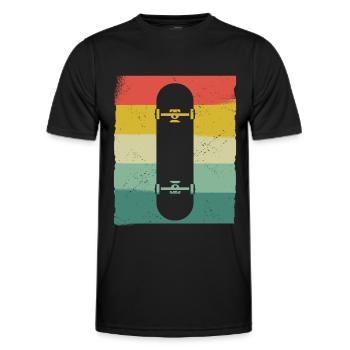 Skateboarding Skater Skateboard Skateboarder - Men's Functional T-Shirt - black - Front - AI Model Male 178 dark (178cm)