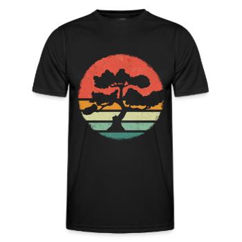 Bonsai Baum Japanisch Bonsai - Männer Funktions-T-Shirt - Schwarz - Vorne - AI Model Male 178 dark (178cm)