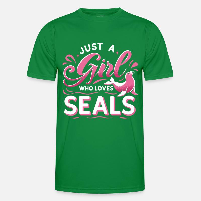 Robbe Robben Tier Seelöwe Männer Funktions-T-Shirt