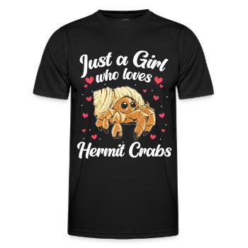 Crab Hermit Crab Crab - Men's Functional T-Shirt - black - Front - AI Model Male 178 dark (178cm)