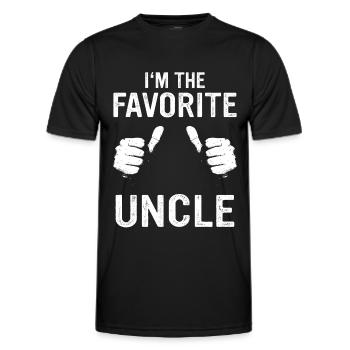 Uncle Fmilie Great-Uncle Uncle's - Men's Functional T-Shirt - black - Front - AI Model Male 178 dark (178cm)