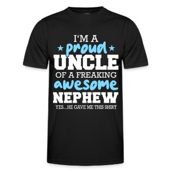 Uncle Fmilie Great-Uncle Uncle's - Men's Functional T-Shirt - black - Front - AI Model Male 178 dark (178cm)