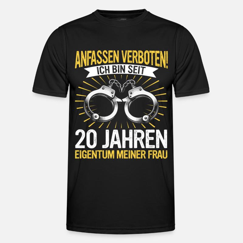 20 Hochzeitstag Jahrestag Ehemann Ehefrau Männer Funktions-T-Shirt