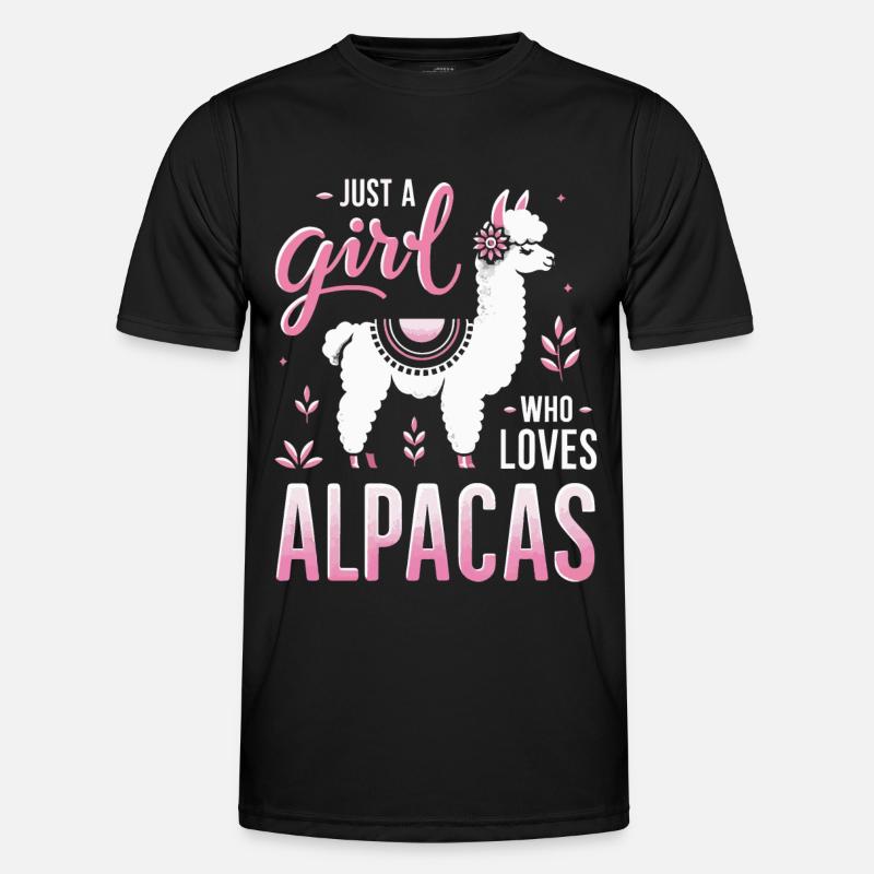 Alpaca Llama - Men's Functional T-Shirt - black
