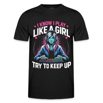 Gamer Gaming Video Games Console Controller - Men's Functional T-Shirt - black - Front - AI Model Male 178 dark (178cm)