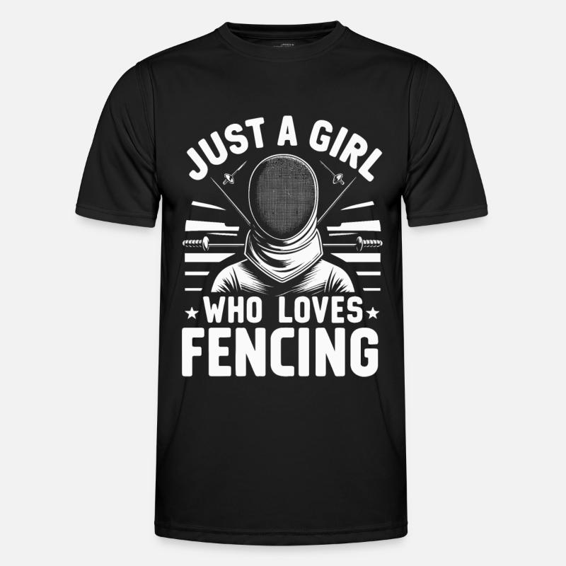 Fechten Fechter - Männer Funktions-T-Shirt - Schwarz