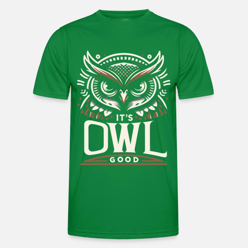 Eule Vogel Tier Eulen Männer Funktions-T-Shirt