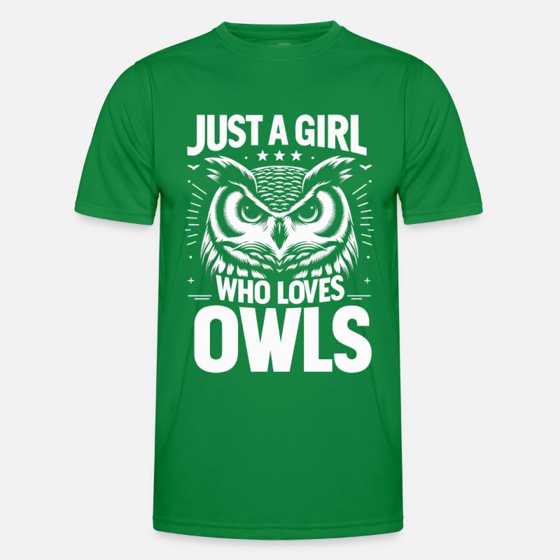 Eule Vogel Tier Eulen Männer Funktions-T-Shirt
