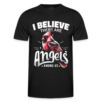 Cardinal Rouge Cardinal Oiseau Rouge Cardinal - T-shirt sport Homme - noir - Devant - AI Model Male 178 dark (178cm)