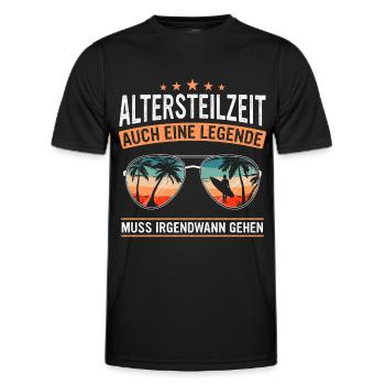 Retraite partielle ATZ - T-shirt sport Homme - noir - Devant - AI Model Male 178 dark (178cm)