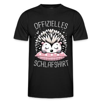 Hedgehog, White-bellied Hedgehog, Animal, Stinger, Hedgehog - Men's Functional T-Shirt - black - Front - AI Model Male 178 dark (178cm)