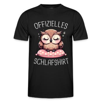 Night Owl, Owl, Owl, Bird - Men's Functional T-Shirt - black - Front - AI Model Male 178 dark (178cm)