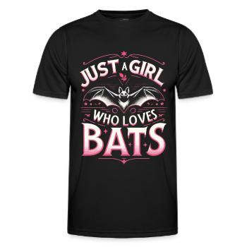 Bat Nocturnal Bird - Men's Functional T-Shirt - black - Front - AI Model Male 178 dark (178cm)