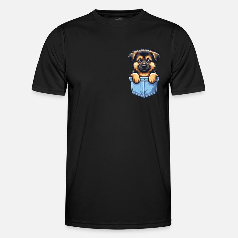 German Shepherd Dog Malinois - Men's Functional T-Shirt - black